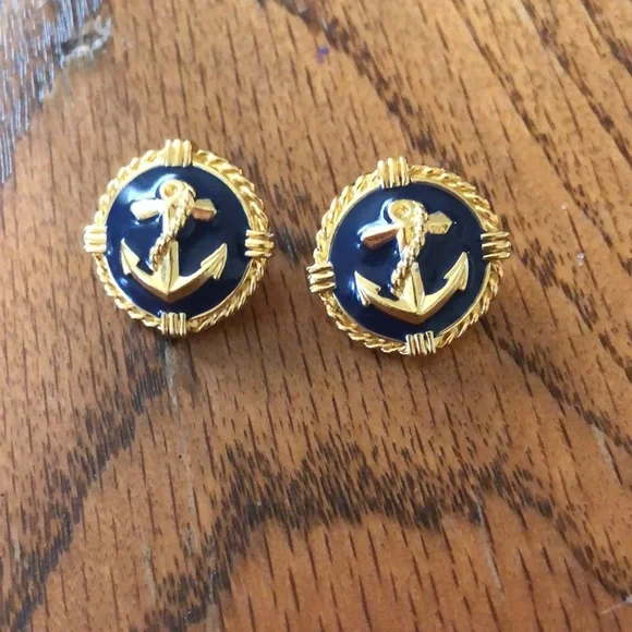 Vintage sea themed earrings - Picture 2 of 2